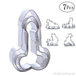 Fun Shaped Cookie Cutter Stainless Steel Naughty Bachelorette Party Gag Gift Supply for Hen Party Naughty Party Girls Night Out Wedding or Bridal Showers (7pack) - B07F5LTWY3
